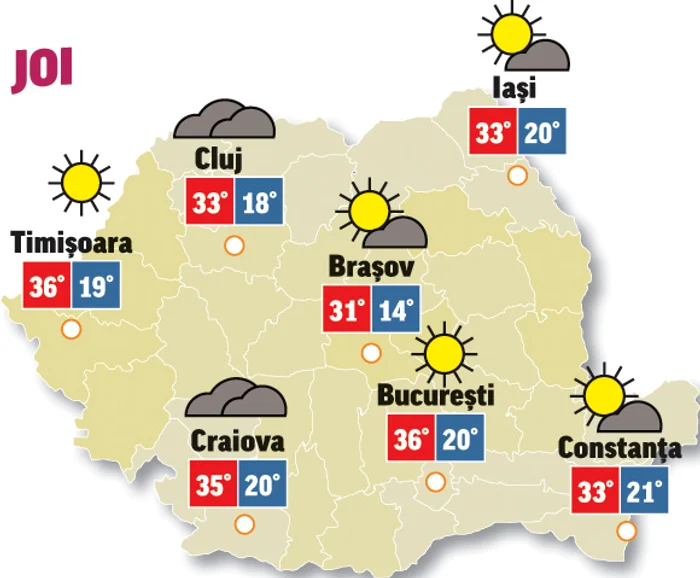 Prognoza meteo 6 august ne aduce temperaturi extrem de ridicate