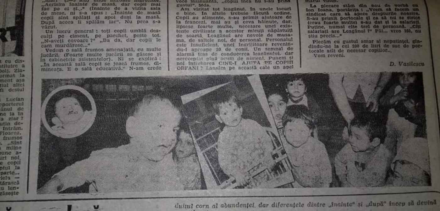 Poză făcută în 1990 de Gabi Săcărin într-un orgfelinat din România FOTO Facebook/ Constantin Gheorghe