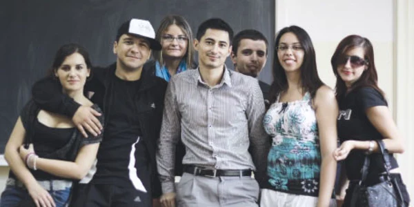 O parte din echipa BYP: Irina, Claudiu, Doina, Alex, George, Veronica şi Alexandra (de la stânga la dreapta) 