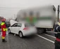 Accident pe DN 64 Râureni - Râmnicu Vâlcea cu Super Furnicuţele Foto Adevărul