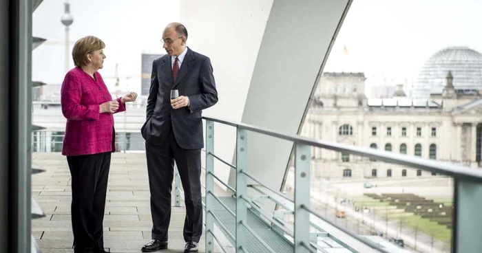 Cancelarul german Angela Merkel şi premierul italian Enrico Leta FOTO REUTERS