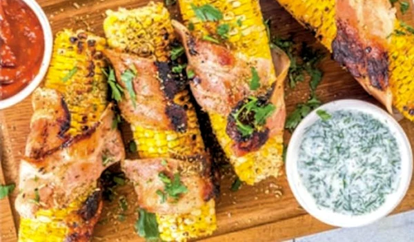 porumb la gratar invelit in bacon jpg