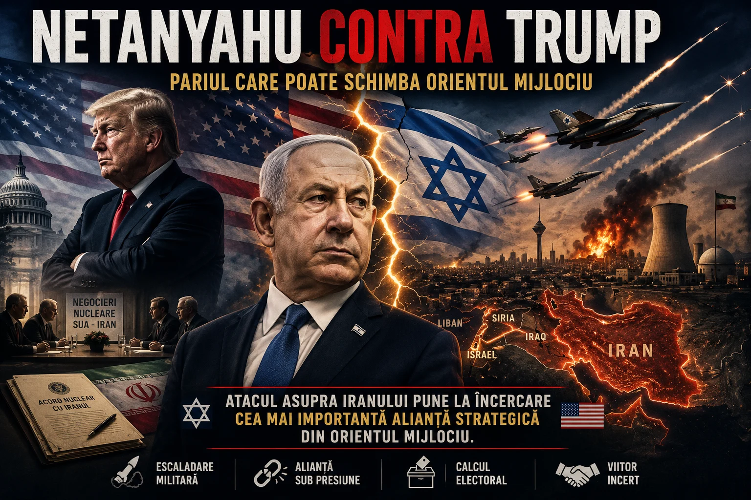 Pariul riscant al lui Netanyahu împotriva lui Trump: atacul asupra Iranului și testul suprem al alianței israeliano-americane