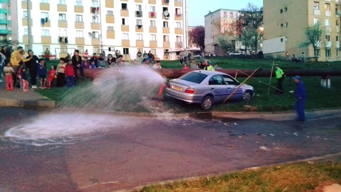 Şoferul a fugit de la locul accidentului. FOTO: Alin Ursan.