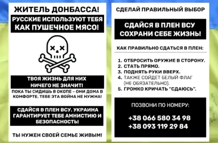 Instrucțiunile oferite de ucraineni / Foto YahooNews.com