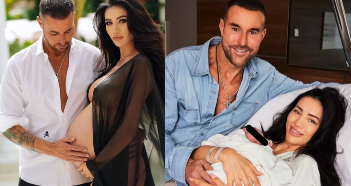 Andreea Sasu a născut cel de-al patrulea copil al lui Philipp Plein / foto: colaj Instagram