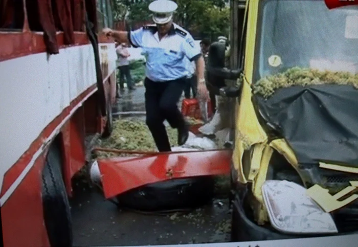 Accidentul a avut loc la ieşirea din Focşani
