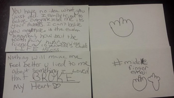 Belle a fost devastată să afle că Moș Crăciun nu există