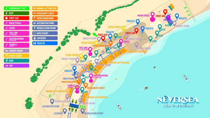 Harta festivalului Neversea 2022