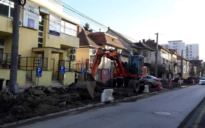 Lucrările pe strada Popa Şapcă FOTO Ş.Both