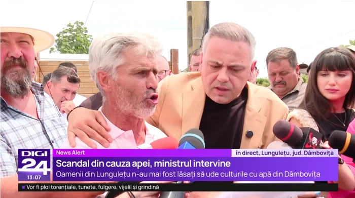 Ministrul Agriculturii, la Lungulețu FOTO: captura Digi24.ro