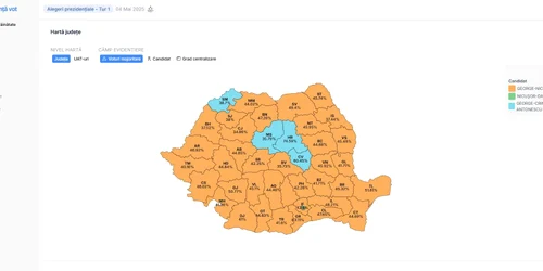 harta rezultate alegeri prezidentiale foto AEP jpg