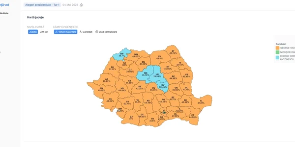 harta rezultate alegeri prezidentiale foto AEP jpg