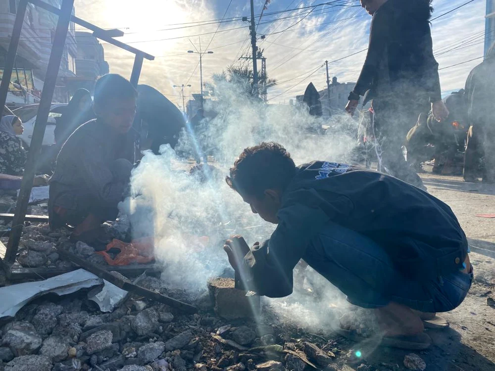 Foamete în Gaza. FOTO UNRWA X