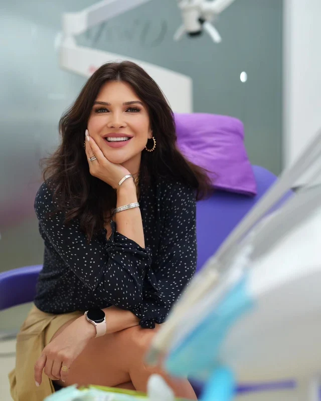 Monica Bîrlădeanu a fost la stomatolog. Sursă: Facebook