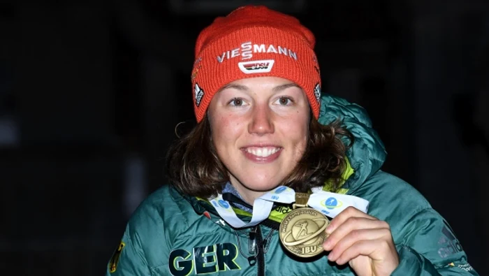 Laura Dahlmeier a fost campioană olimpică la biatlon