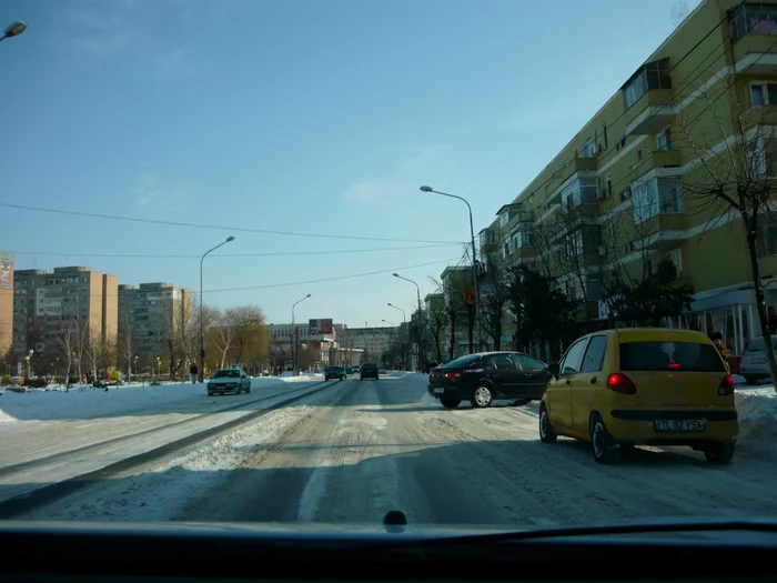 Circulaţie în condiţii de iarnă la Tulcea FOTO Arhivă Adevărul