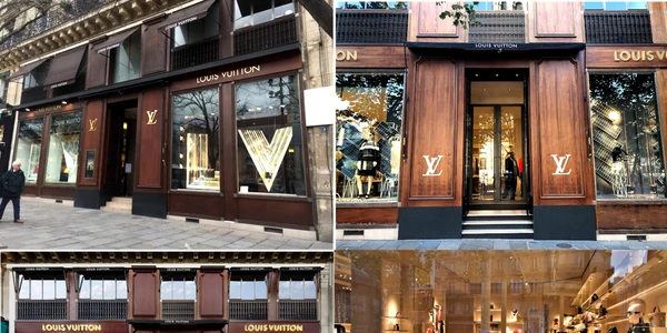 Magazinul Louis Vuitton prădat de hoți de două ori în ultimele săptămâni Colaj DMS