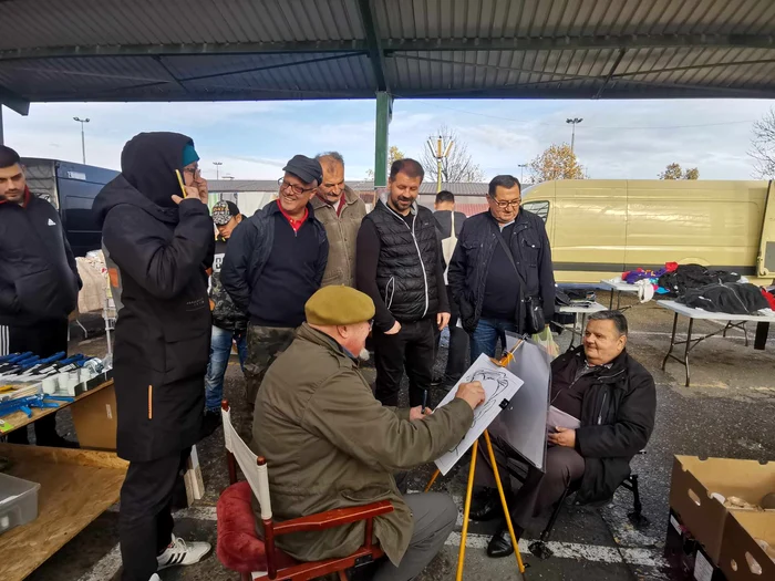 Radu Clețiu în piața de vechituri din Novi Sad FOTO Rod Festival