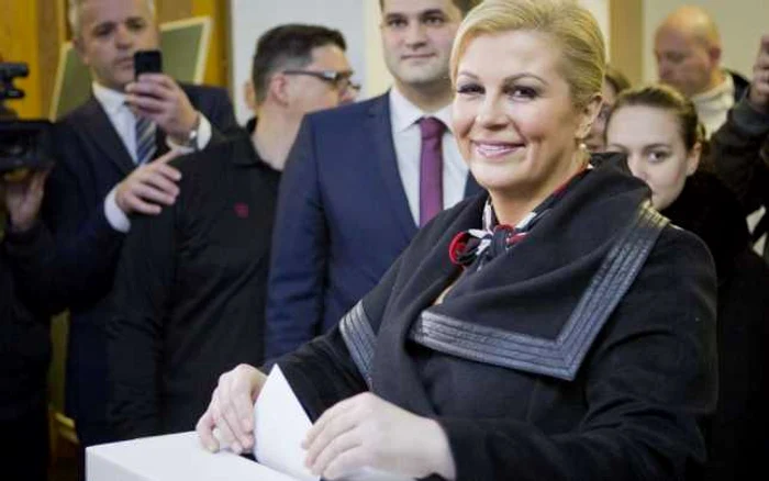 Kolinda Grabar-Kitarovic este prima femeie care devine preşedinte al Croaţiei FOTO AP/11 ianuarie 2015