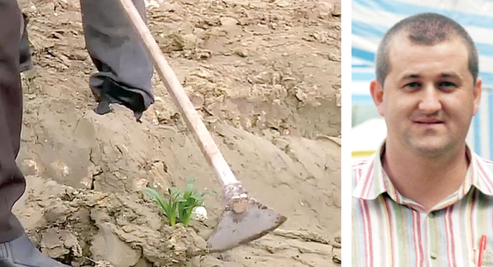 Primarul Toma Peștereanu a dat și el o mână de ajutor la "lucrări"