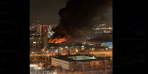 incendiu puternic în Moscova Foto x LX jpg