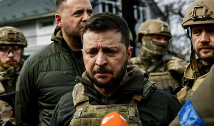 Volodimir Zelenski, în Bucha foto: AFP