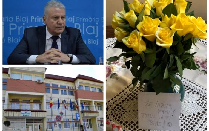 
    Trandafiri galbeni şi un mesaj emoţionant pentru mama lor, care lucrează în spitalul din Blaj. ”Te iubim mami! Totul va fi bine.”Foto: adevarul.ro  