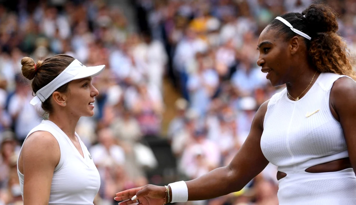 Simona Halep și rivala sa din anii de glorie, Serena Williams. Foto Getty images 