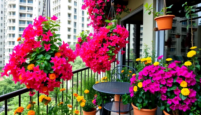 Idei de amenajare balcon/terasă/spațiu oudoor cu plante în ghiveci spectaculoase Foto Idyl