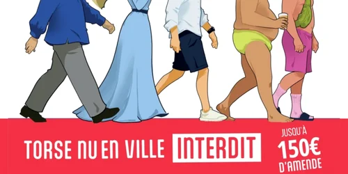 amenzi pentru cei care se plimbă topless intr-un oras francez/foto Yannick Morea