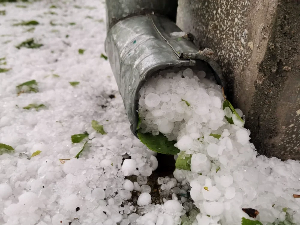Grindină în Buzău Foto: Mihai Ionescu