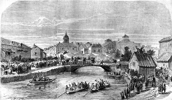 Intrarea domnitorului Carol I în București, la 10 mai 1866. Gravură publicată de ziarul francez L'illustration (© Wikimedia Commons)