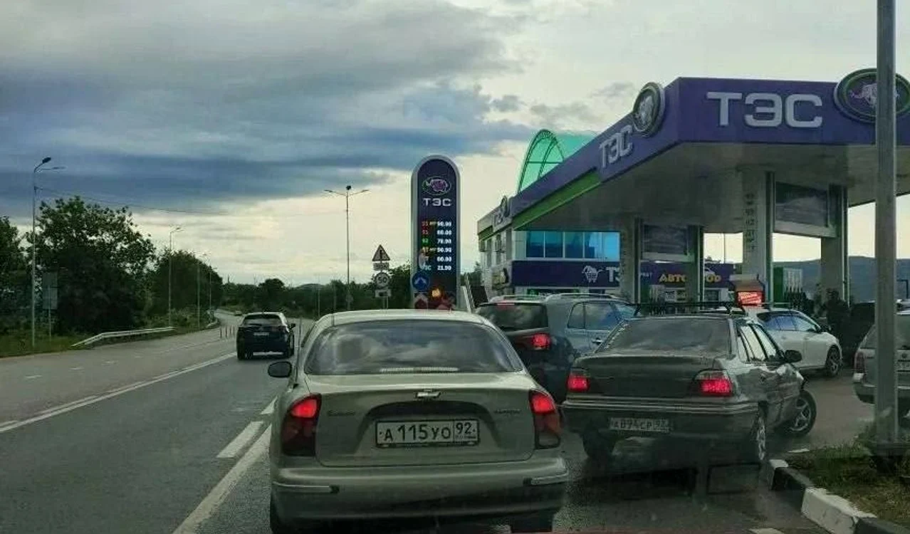 Benzinărie din Crimeea ocupată/FOTO:X