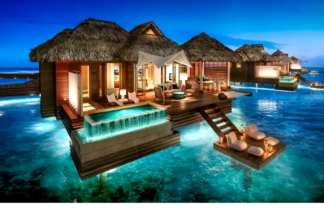 Bungalourile Sandals Royal Caribbean din Jamaica Foto Andreas Stoica