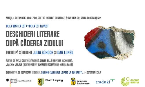 Zilele culturale Leipzig la București:  seară literară cu scriitorii Dan Lungu și Julia Schoch jpeg
