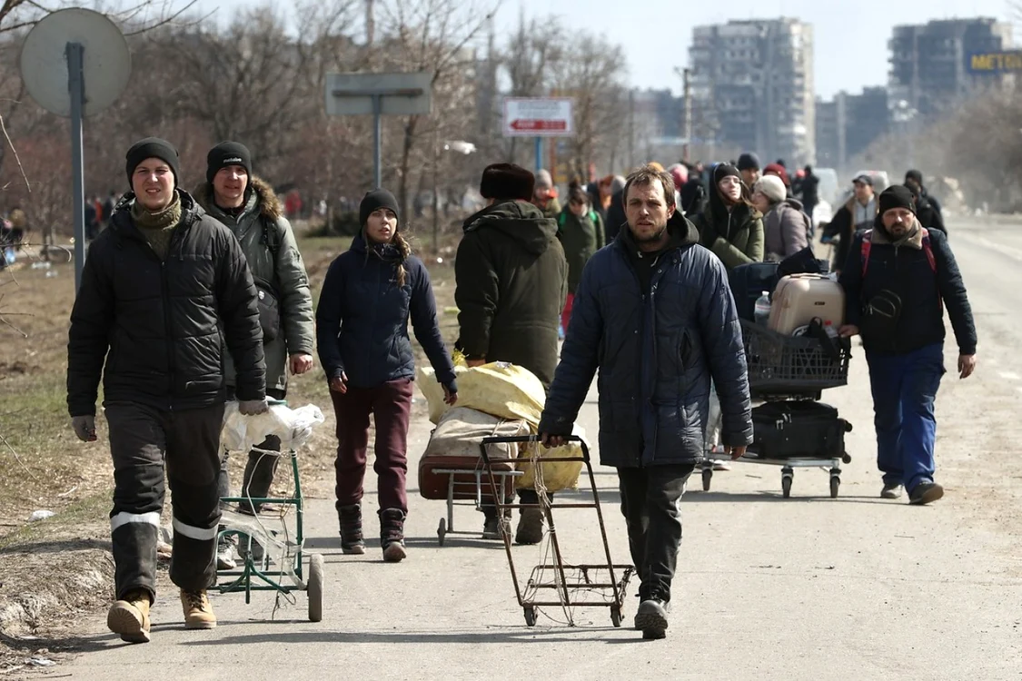 Refugiați ucraineni părăsind țara FOTO Arhivă Adevărul 