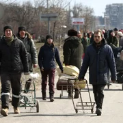 Război în Ucraina 20-21 martie 2020 distrugeri refugiati tanc rusi FOTO Profimedia
