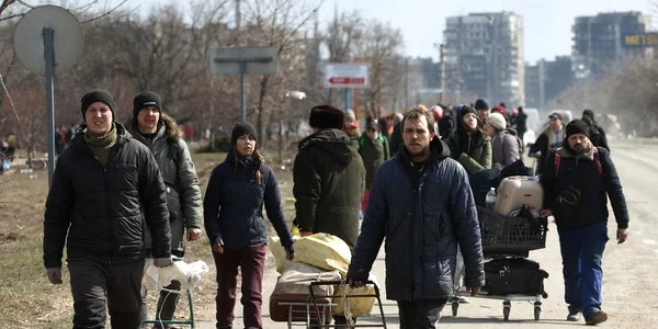 Război în Ucraina 20-21 martie 2020 distrugeri refugiati tanc rusi FOTO Profimedia