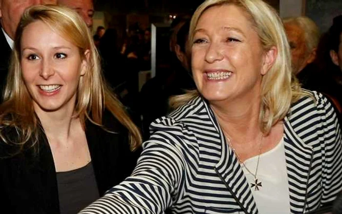 Noua stea în ascensiune a Frontului Naţional , Marion Marechal-Le Pen, şi lidera Frontului Naţional, Marine le Pen