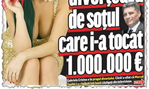 Gabriela Cristea (38 de ani) şi  Marcel Toader (50 de ani) s au  căsătorit în 2008, la doi ani după  ce fostul rugbist a divorţat de o  altă vedetă, Anamaria Ferenţ jpeg