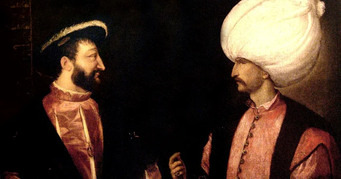 Suleyman Magnificul şi Francisc I (stânga)