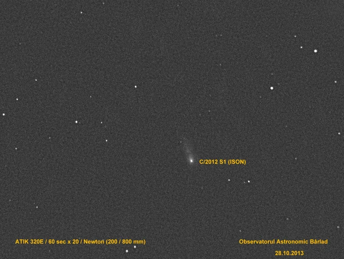 Specialiştii au raportat către MPC coordonatele cometei FOTO:astrobarlad.wordpress.com