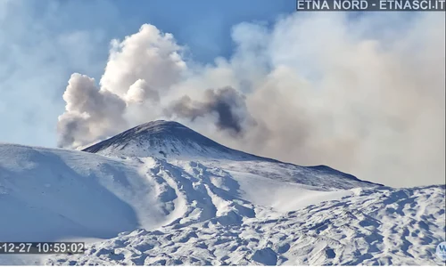 muntele etna continua sa erupa 27 12 2025 FOTO: X/@helionomics