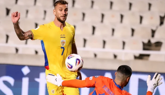 Faza golului doi marcat de Drăguș FOTO Facebook Echipa națională de fotbal a României