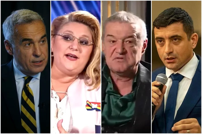 Georgescu, Șoșoacă, Becali și Simion nu se apreciază reciproc. FOTO: Colaj Facebook & YouTube