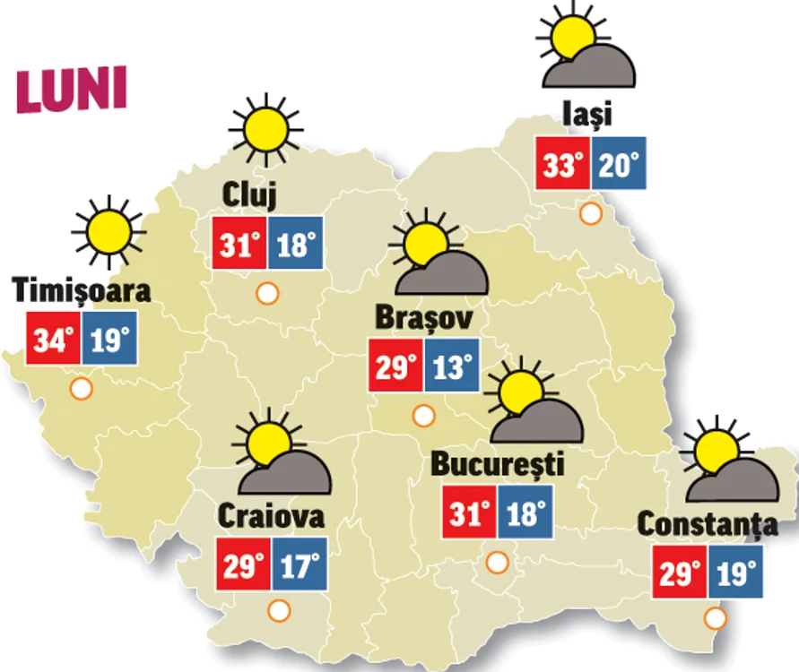 Prognoza meteo 6 iulie anunță ca vremea va fi foarte caldă în toată țara