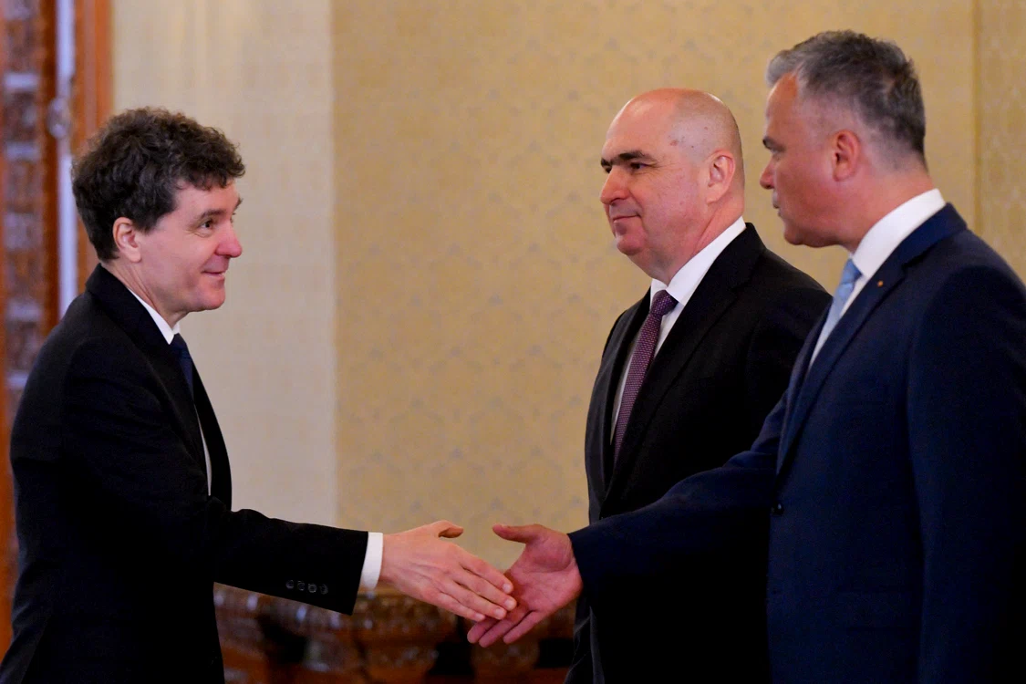 Nicușor Dan, Ilie Bolojan și Adrian Veștea FOTO arhivă Mediafax