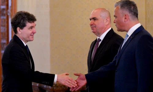 Nicușor Dan, Ilie Bolojan și Adrian Veștea FOTO Mediafax