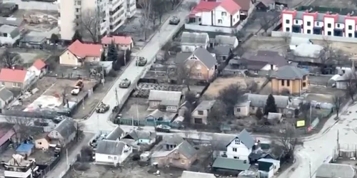 momentul in care ruşii împuşcă un ucrainean in Bucha foto captura video